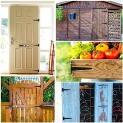 Charniere Porte Lourde 6pcs, Charniere Porte 6 Pouces, Charnière En T Noires, Charniere Plate Inox Charnières De Portes En Fer Charnières Robustes Pour Portes, Fenêtres, Abris De Jardin -Fispool Magasin 95793726 2