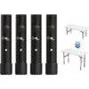 MINKUROW Lot De 4 Rallonges De Pieds De Table Pour Tables Pliantes Pour Pieds Pliés Et Droits, Rehausseurs De Pieds De Table Pliables Réglables, Pour Une Hauteur De (19,8 Cm) -Fispool Magasin 95860145 1