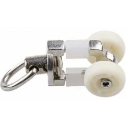 LLING 20 Pièces Rouleaux De Rail Planeur De Voie De Rideau Plastique Twin à Roulettes En Alliage D'aluminium -Fispool Magasin 95910781 4