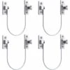 4pcs Entrebâilleur Fenêtre Porte Restricteur De Porte De Fenêtre Verrou Fenetre UPVC Verrouillage De Limite Verrou De Sécurité Câble Serrure De Limite Avec Clé Et Vis