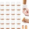 24 Pièces Bouchon Pied De Chaise,Tour Couvre Pied De Chaise En Silicone Protège Pied De Chaise Pour Cols En Bois Dur Et Carrelage H147 -Fispool Magasin 95979731 1