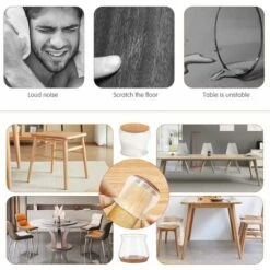 24 Pièces Bouchon Pied De Chaise,Tour Couvre Pied De Chaise En Silicone Protège Pied De Chaise Pour Cols En Bois Dur Et Carrelage H147 -Fispool Magasin 95979731 3