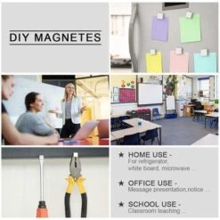 Puissant Aimant Néodyme Super Fort Pour Bricolage Pour Panneaux Mur, Réfrigérateur, Tableau Blanc - Aimant Neodyme Carré De 10X10X4mm (20PCS) -Fispool Magasin 96011130 5