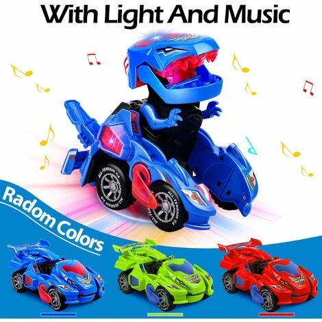Discount Transforming Dinosaur Car Toys Avec LED Light Music Automatic Deformation Dino Race Car Toys For Kids Boy Girls Toddlers 3 Year Old And Up Birthday Holiday Toy Gifts 6 Discount Transforming Dinosaur Car Toys Avec LED Light Music Automatic Deformation Dino Race Car Toys For Kids Boy Girls Toddlers 3 Year Old And Up Birthday Holiday Toy Gifts – Image 4