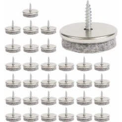 Patin Pour Meuble　Patins Meubles - 32 Pack Patin De Chaise, 28mm Diameter Patin Chaise. Patin Meuble Ave Feutres épai De 5mm Sont Une Protection Idéale Du Pied De Chaise, Avec Une Installation Facile