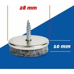 Patin Pour Meuble　Patins Meubles - 32 Pack Patin De Chaise, 28mm Diameter Patin Chaise. Patin Meuble Ave Feutres épai De 5mm Sont Une Protection Idéale Du Pied De Chaise, Avec Une Installation Facile -Fispool Magasin 96340092 3