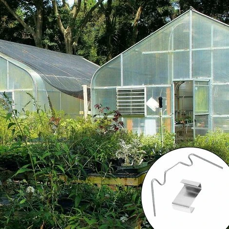 Clips De Verre De Serre 50pcs, Clips De Fixation De Vitre De Verre De Serre En Acier Inoxydable 6 Clips De Verre De Serre 50pcs, Clips De Fixation De Vitre De Verre De Serre En Acier Inoxydable – Image 4