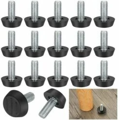 Lot De 22 Pieds De Nivellement Réglables Pour Meubles - M8 X 23 X 27 Mm - Vis Pour Pieds De Chaise，Starlight