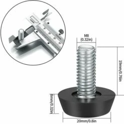 Lot De 22 Pieds De Nivellement Réglables Pour Meubles - M8 X 23 X 27 Mm - Vis Pour Pieds De Chaise，Starlight -Fispool Magasin 96954604 3