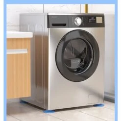 4 Pièces Tapis Anti Vibration Machine Laver, Lave Linge Anti Vibration, Coussinets Pieds De Machine Laver, Sèche Linge Caoutchouc Coussinets, Pour Lave Linge Sèche Linge Anti Vibrant (bleu) -Fispool Magasin 97244327 3