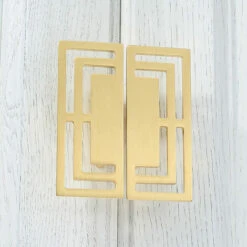 Poignées De Tiroir, Poignées De Placard élégantes En Cuivre Doré, Motifs Chinois Modernes, à Double Trou, Poignée(2pcs) 9 Poignées De Tiroir, Poignées De Placard élégantes En Cuivre Doré, Motifs Chinois Modernes, à Double Trou, Poignée(2pcs) -Fispool Magasin 97447864 3