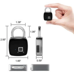 Cadenas À Empreintes Digitales, Salle De Sport, Serrure Biométrique Sans Clé Étanche, Casier, Porte, Sac À Dos, Bagage, Valise, Vélo, Bureau, Chargement Usb -Fispool Magasin 97539554 3