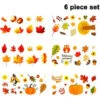 Automne Feuilles D'automne Glands Autocollant De Fenêtre Décorations De Thanksgiving Fournitures De Fête D'automne Réutilisables Impression Double Face