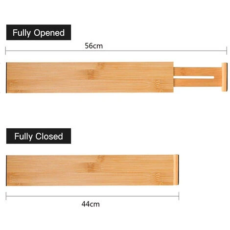 Séparateurs De Tiroirs Réglables En Bambou, Organisateur De Tiroir Cuisine, à Ressort, Cuisine, Commode, Salle De Bain, Chambre à Coucher, Tiroir Bébé, Bureau (lot De 4) Système D'organisation 6 Séparateurs De Tiroirs Réglables En Bambou, Organisateur De Tiroir Cuisine, à Ressort, Cuisine, Commode, Salle De Bain, Chambre à Coucher, Tiroir Bébé, Bureau (lot De 4) Système D'organisation – Image 4