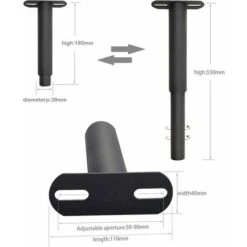 Pied De Lit Pieds De Lit Réglables, Rétractables Et Robustes Pour Cadre De Lit, Pieds De Support En Métal, Convient Pour Armoire, Canapé, Lit, Pièces De Rechange 17,8 Cm à 33 Cm -Fispool Magasin 97677563 2