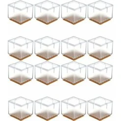 16 X Capuchons De Pieds De Chaise En Silicone Pour Pieds De Chaise De Sol En Silicone Capuchons D'ouverture Couverture De Table De Meuble Pieds De Chaise De Table Couvre-pieds Coussinets Protecteurs P