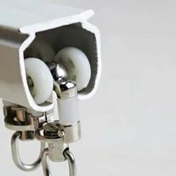 20 Pièces Rouleaux De Rail Planeur De Voie De Rideau Plastique Twin à Roulettes En Alliage D'aluminium -Fispool Magasin 98034990 3