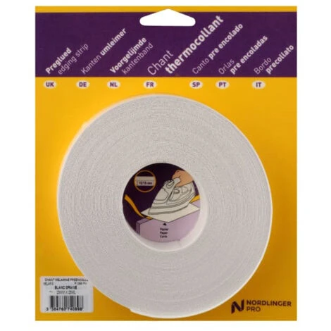 NORDLINGER PRO Bande De Chant Pré-encollée Blanc Grainé Satiné 23mm X 25ml 4 NORDLINGER PRO Bande De Chant Pré-encollée Blanc Grainé Satiné 23mm X 25ml – Image 2