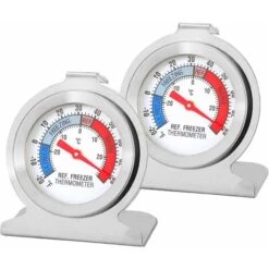 LECHUANG Thermomètre Réfrigérateur, Thermomètre Numérique Pour Tester Le Réfrigérateur, Thermometre Frigo, Thermomètre De Congélation, Petit Thermomètre Rond Et Précis, Qualité De Sécurité
