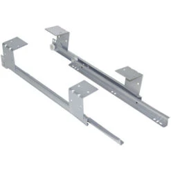 Emuca Paire De Coulisses Porte-clavier à Galets En Acier, Peint En Aluminium, Acier, 1 Jeux