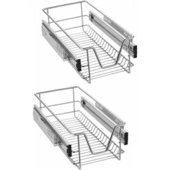 Tiroir De Cuisine 2x Tiroir Télescopique 30 Cm Organisateur De Cuisine Placard Coulissant à Extension Complète étagère De Cuisine NAIZY