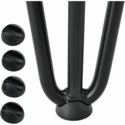 4pcs 25cm Pieds De Table En épingle à Cheveux Pieds De Meubles Bricolage Avec Protège Pieds Et Vis -Fispool Magasin 99373504 3