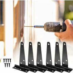 Charnière Pour Meuble,Charniere Porte Lourde 6pcs, 6 Pouces, CCharniere Plate Inox Charnières De Portes En Fer Charnières Robustes Pour Portes, Fenêtres -Fispool Magasin 99373755 3