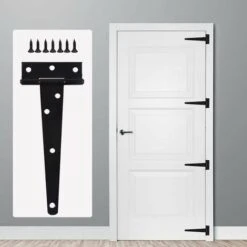 Charnière Pour Meuble,Charniere Porte Lourde 6pcs, 6 Pouces, CCharniere Plate Inox Charnières De Portes En Fer Charnières Robustes Pour Portes, Fenêtres -Fispool Magasin 99373755 4