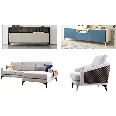 LECHUANG Lot De Pieds Meubles De Rechange, 15 Cm, Triangulaires, Pieds De Tables De Bricolage, Pour Les Chaises, Les Armoires Et Les Canapés, Autres Pieds De Meubles (Argent, 1pcs) 4 LECHUANG Lot De Pieds Meubles De Rechange, 15 Cm, Triangulaires, Pieds De Tables De Bricolage, Pour Les Chaises, Les Armoires Et Les Canapés, Autres Pieds De Meubles (Argent, 1pcs) – Image 2