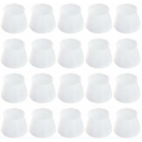 20 Pièces Protecteur Chaise Et Table Repose-pieds/couverture Pied Manches Caoutchouc Tampon Transparent Rond 3 20 Pièces Protecteur Chaise Et Table Repose-pieds/couverture Pied Manches Caoutchouc Tampon Transparent Rond