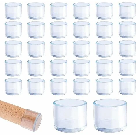 Lot De 32 Embouts De Pieds De Chaise Ronds En Plastique Transparent 25 Mm Convient Pour Table Ronde Et Pieds De Chaise D'un Diamètre De 25 à 27 Mm 3 Lot De 32 Embouts De Pieds De Chaise Ronds En Plastique Transparent 25 Mm Convient Pour Table Ronde Et Pieds De Chaise D'un Diamètre De 25 à 27 Mm