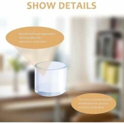 Lot De 32 Embouts De Pieds De Chaise Ronds En Plastique Transparent 25 Mm Convient Pour Table Ronde Et Pieds De Chaise D'un Diamètre De 25 à 27 Mm 9 Lot De 32 Embouts De Pieds De Chaise Ronds En Plastique Transparent 25 Mm Convient Pour Table Ronde Et Pieds De Chaise D'un Diamètre De 25 à 27 Mm -Fispool Magasin 99809768 3