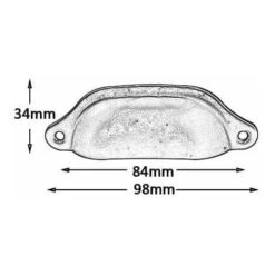 Lot De 10 Poignée Bouton De Porte 98mm Décoration Pour Meuble Tiroir - Argent -Fispool Magasin 99809779 5