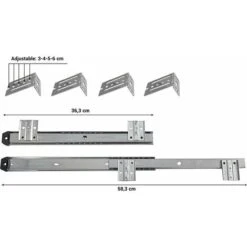 Coulisse à Billes Pour Tiroir Ou Tablettes De Clavier（350mm） -Fispool Magasin 99981900 4